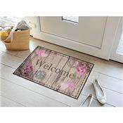 Tapis d'Entrée Bienvenue Welcome Roses 50x75