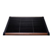 Paillasson Sur Mesure Extérieur Contour Alu Noir + Teck