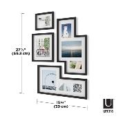Cadres photo muraux originaux Mingle Noir lot de 4 - Umbra