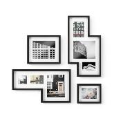 Cadres photo muraux originaux Mingle Noir lot de 4 - Umbra