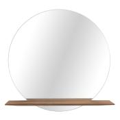 Miroir Mural Etagre Design Cut Noyer 45cm