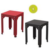 Tabouret Bas Design Industriel Hegoa - 2 Hauteurs 