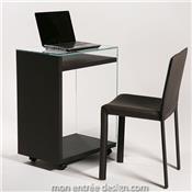 Console Bureau Laptop Zen avec Roulettes