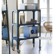 Etagère Design Hegoa 3 niveaux 180 avec Roulettes