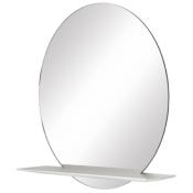 Miroir Mural Etagère Design Cut Gris Blanc - 2 Tailles