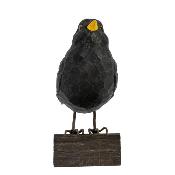 Décoration en bois sculpté main - Merle Noir - Wildlife Garden