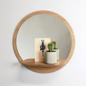 Miroir Rond Etagre Bois Sunrise M