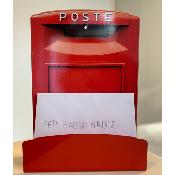 Porte lettres vide poche en métal "Poste" 