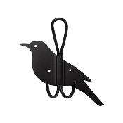 Patre Double "Merle" oiseau en Mtal Noir - Wildlife garden