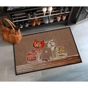 Tapis d'Entrée Chats calins 50x75