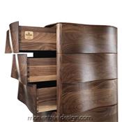 Chiffonnier Design Bois Noyer Massif Touch 