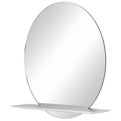 Miroir Mural Etagère Design Cut Gris Blanc - 2 Tailles