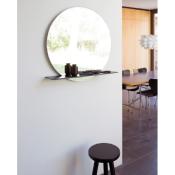 Miroir Mural Etagère Design Cut Noir 45cm