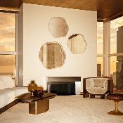 Miroir Design Tronc Arbre Arbo Gold L