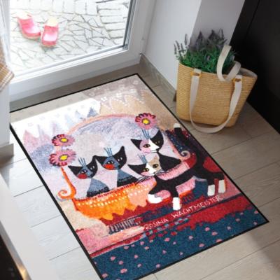 Tapis paillasson d'entrée Chat Mia Famiglia 75x120 cm