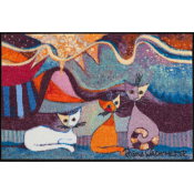 Tapis Paillasson Design Chat Le Onde 50x75