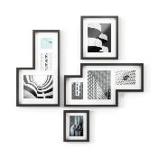 Cadres photo muraux originaux Mingle Noir lot de 4 - Umbra