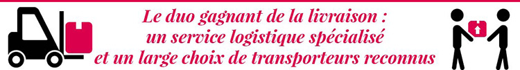 3. Le duo gagnant de la livraison: un service logistique spécialisé et un large choix de transporteurs reconnus